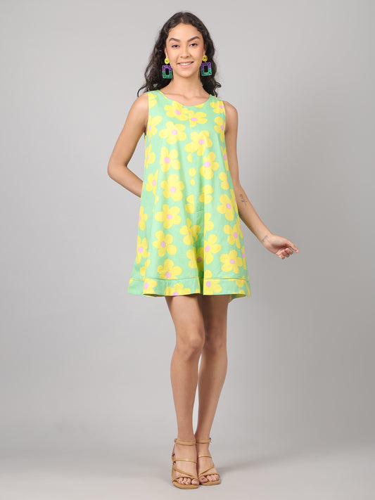 flirty floral dress - Yellow