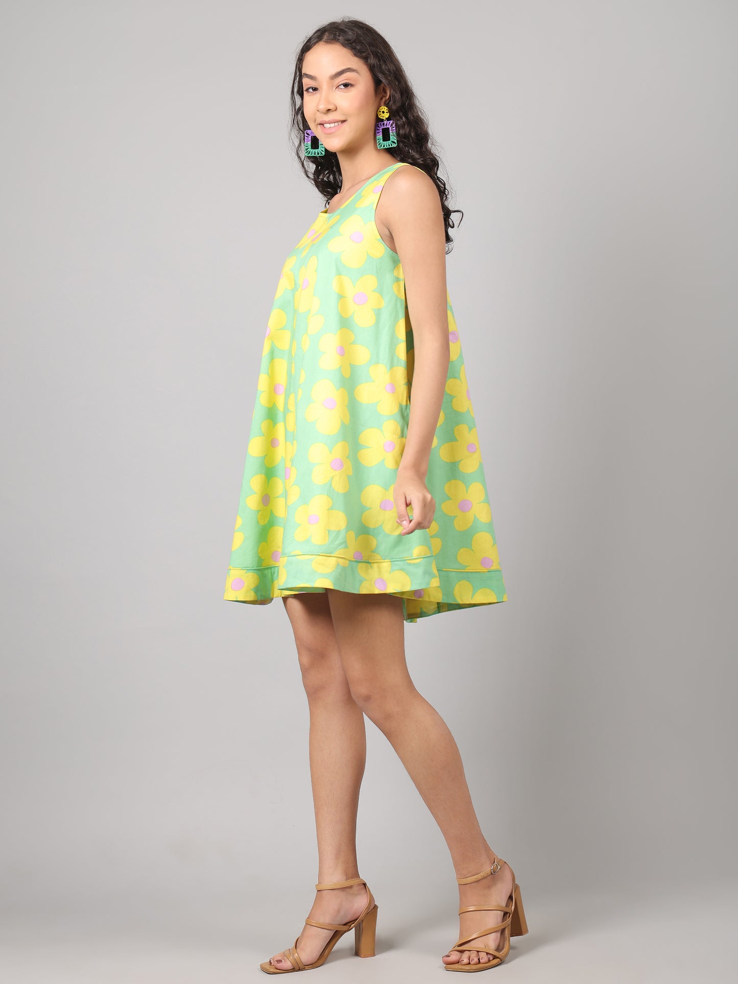 flirty floral dress - Yellow