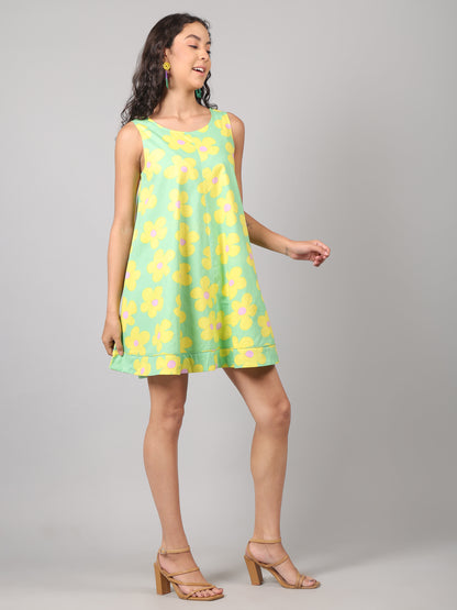 flirty floral dress - Yellow