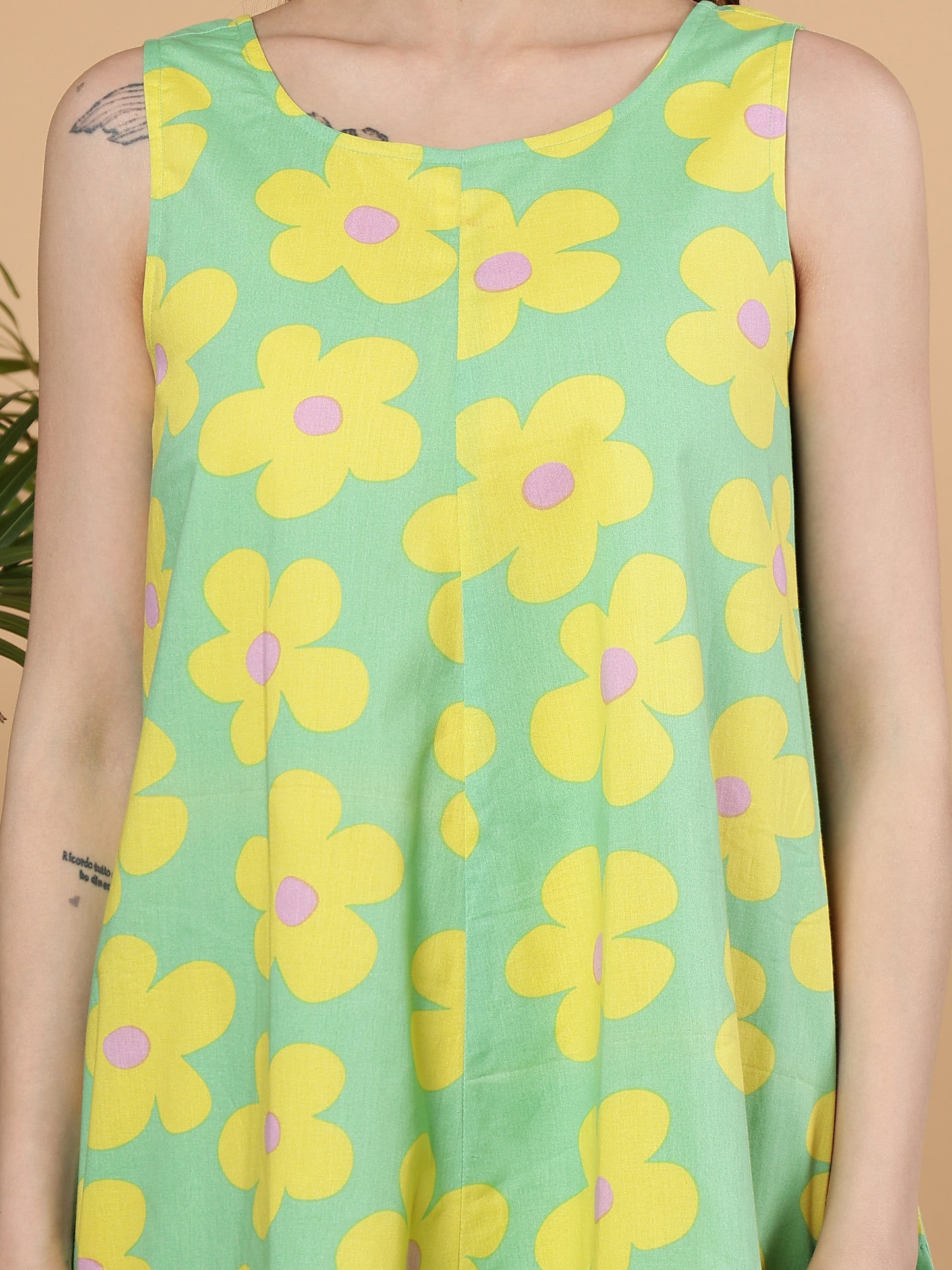 flirty floral dress - Yellow