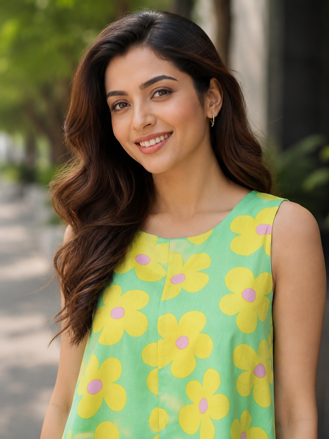 flirty floral dress - Yellow