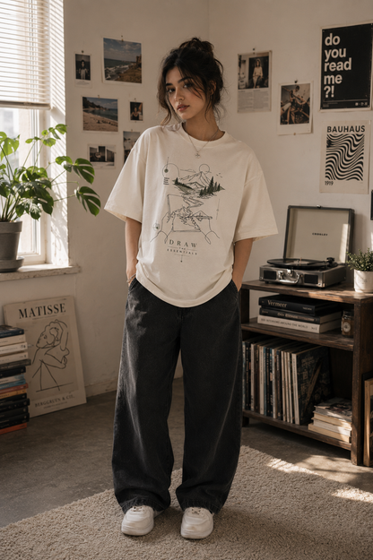 Draw the Essential – Premium Oversized Unisex- Off White