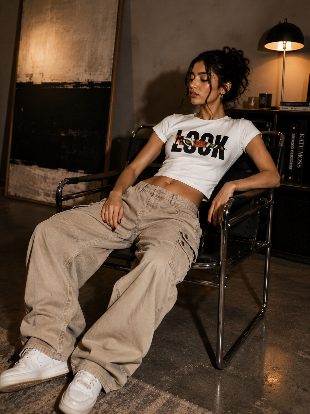 LOOK – Tiger Eyes Oversized Graphic Tee