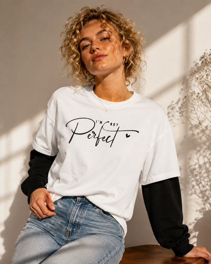 The "I'm Not Perfect" Double-Sleeve Tee