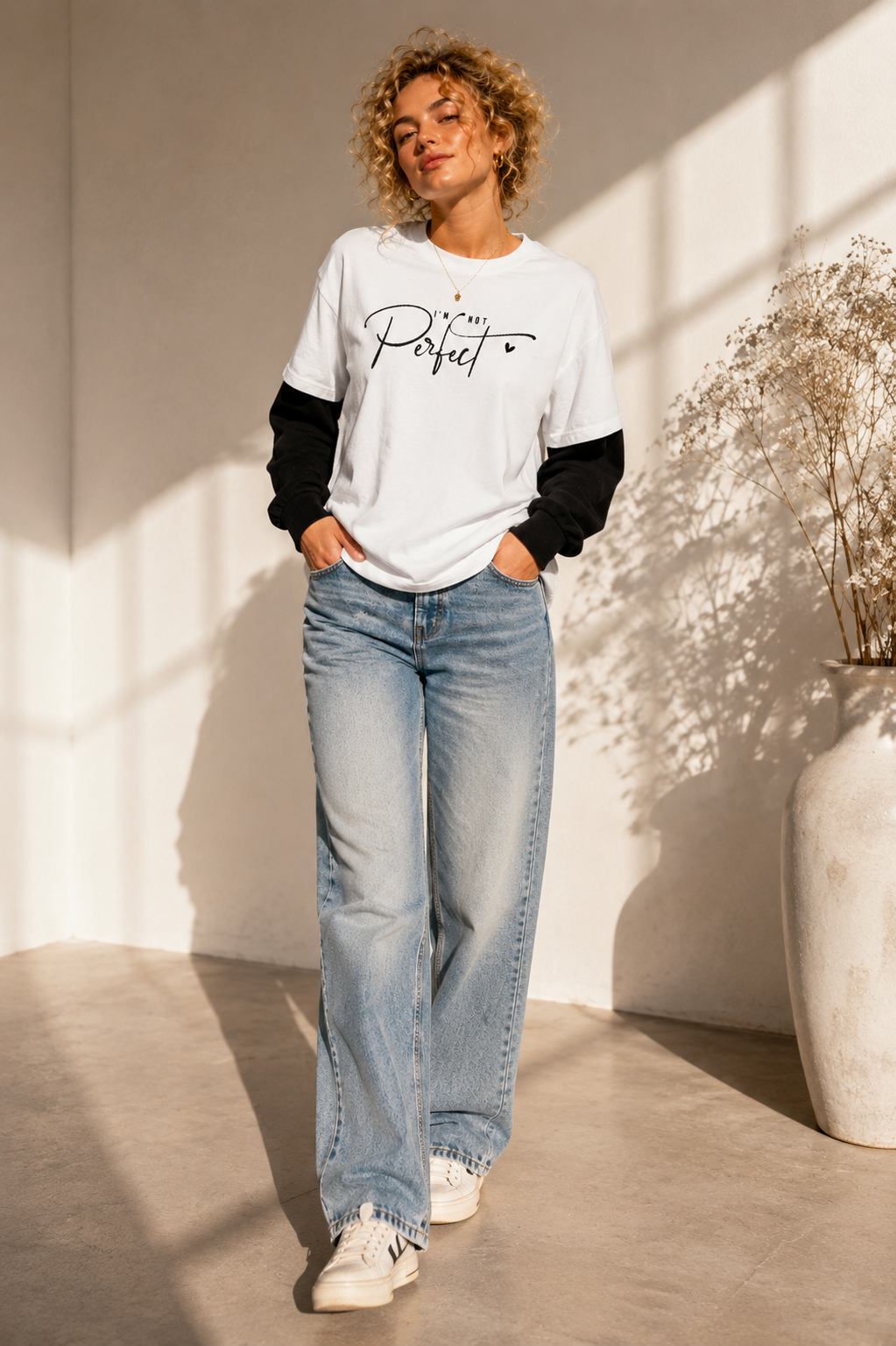 The "I'm Not Perfect" Double-Sleeve Tee