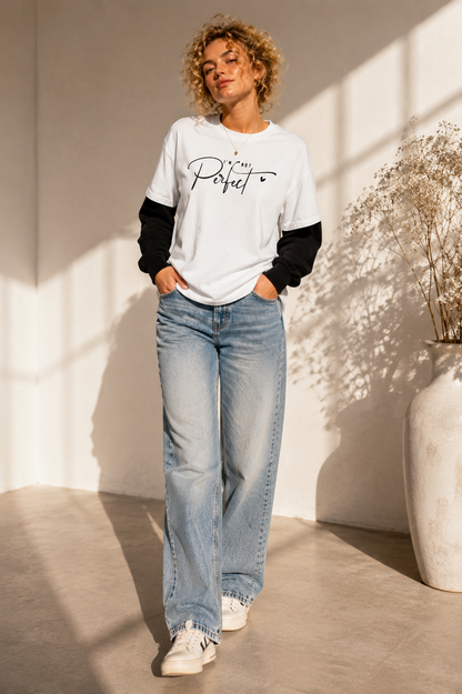 The "I'm Not Perfect" Double-Sleeve Tee