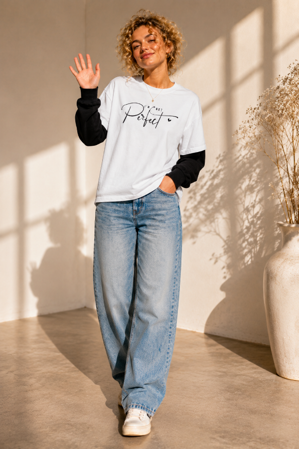 The "I'm Not Perfect" Double-Sleeve Tee
