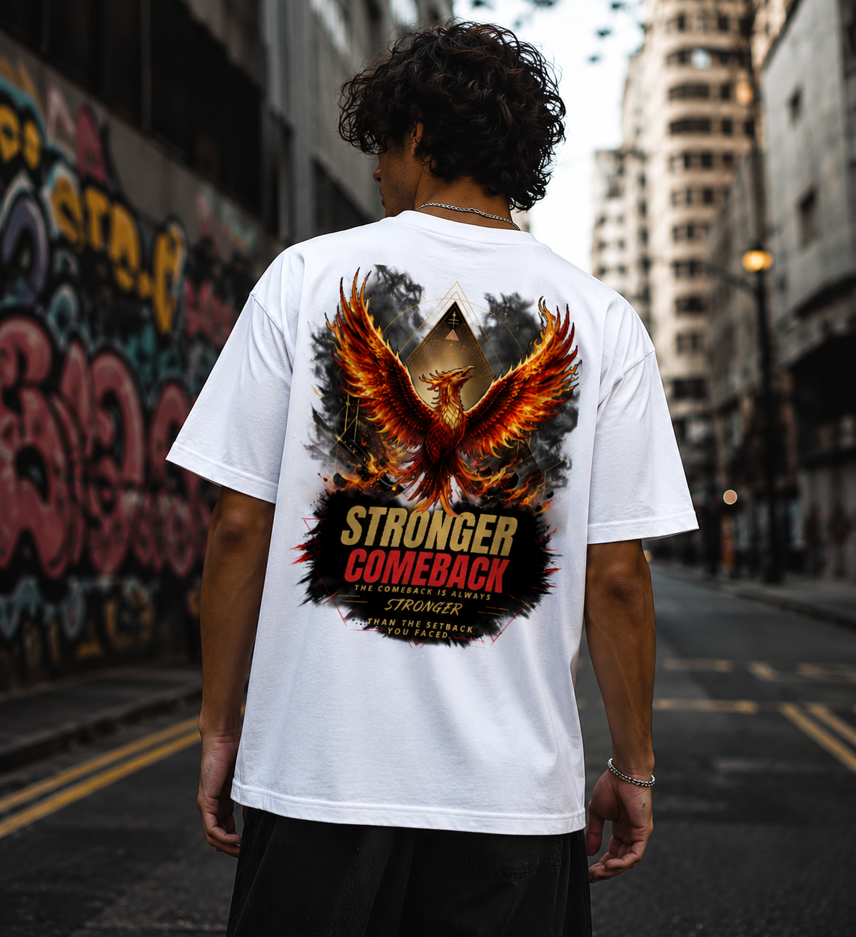 Stronger Comeback – 190 GSM Regular Oversized T-Shirt