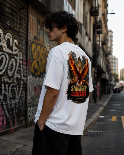 Stronger Comeback – 190 GSM Regular Oversized T-Shirt