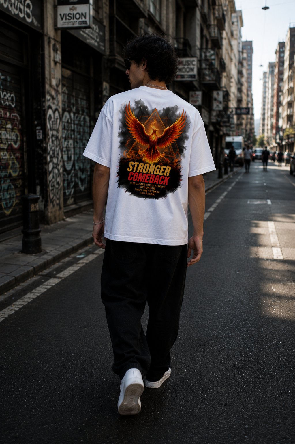Stronger Comeback – 190 GSM Regular Oversized T-Shirt