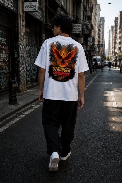 Stronger Comeback – 190 GSM Regular Oversized T-Shirt