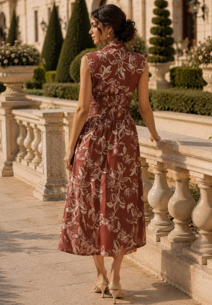 Serena zippered dress - Clay Blossom