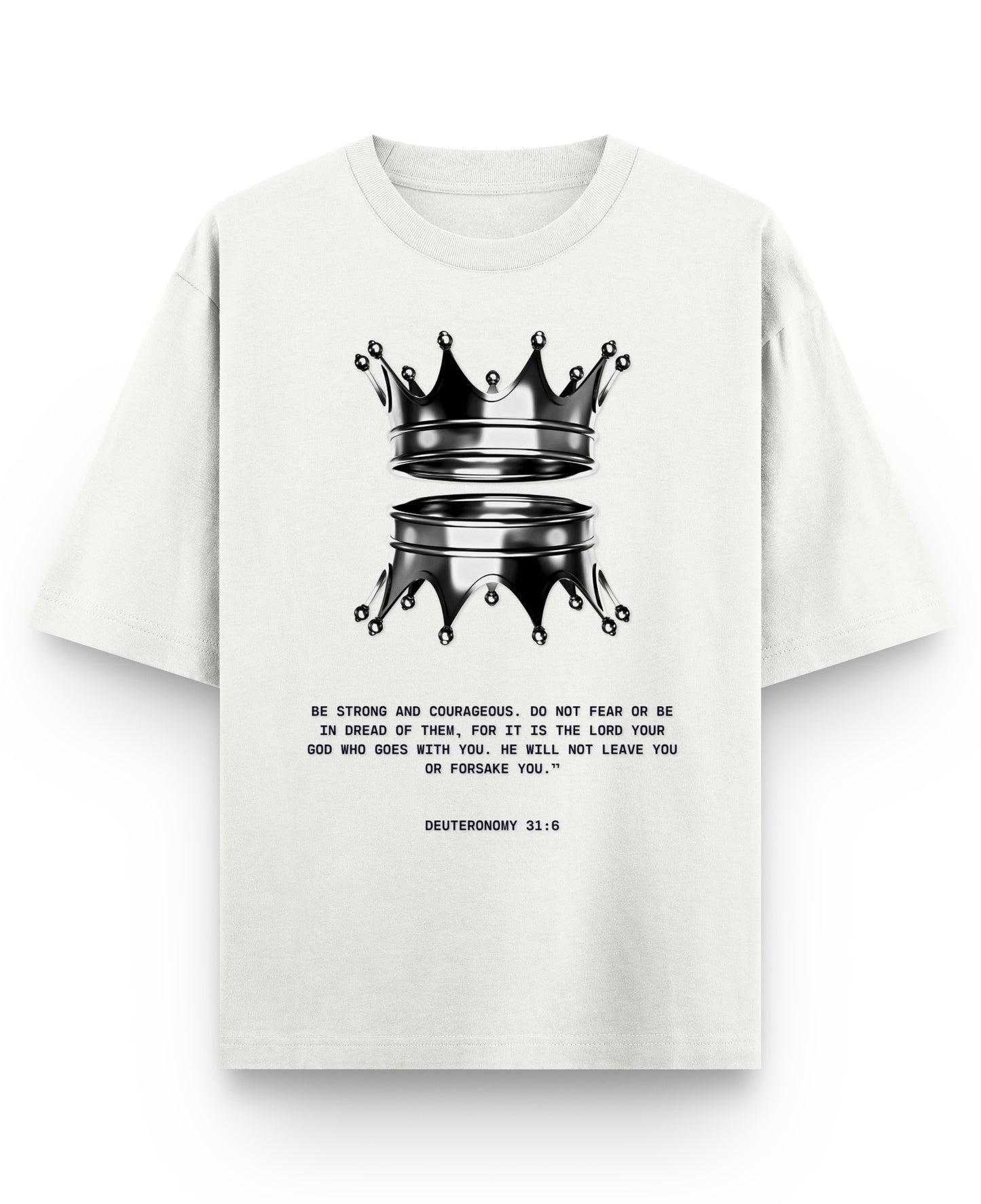 Off White Oversized T-shirt Front Design