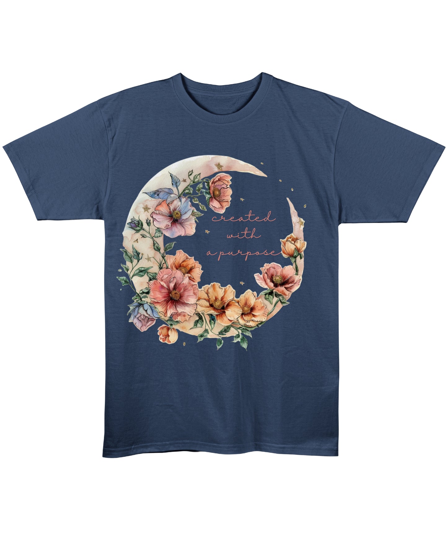 Navy Blue Regular Fit T-shirt Front Design
