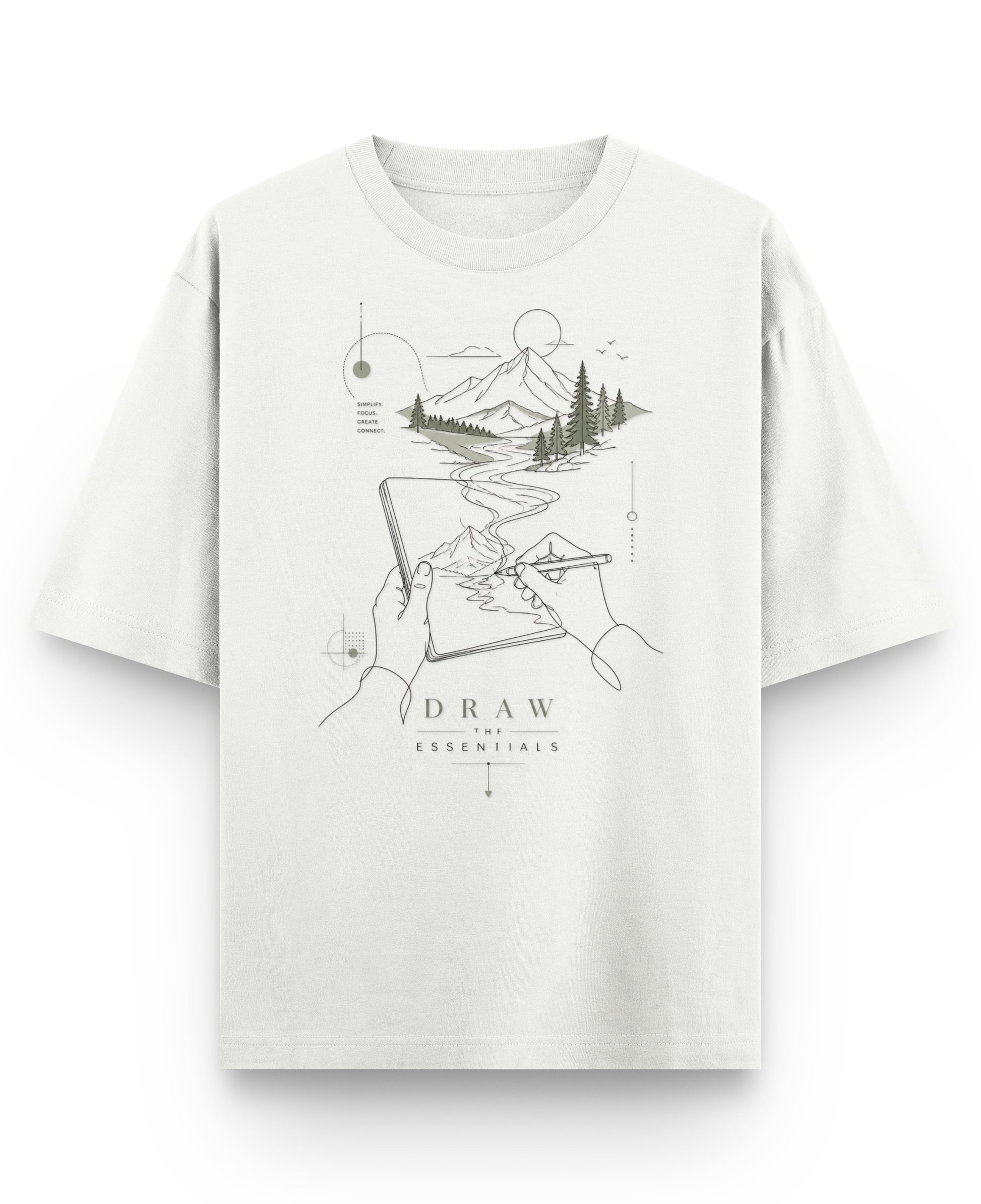 Off White Oversized T-shirt Front Design