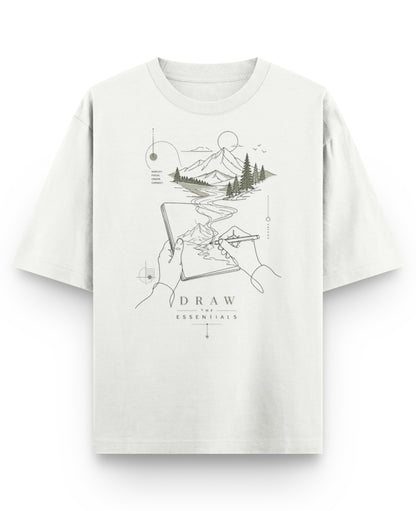 Off White Oversized T-shirt Front Design