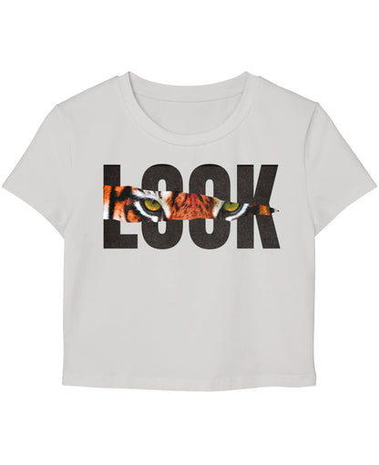 White Baby Tee Front Design