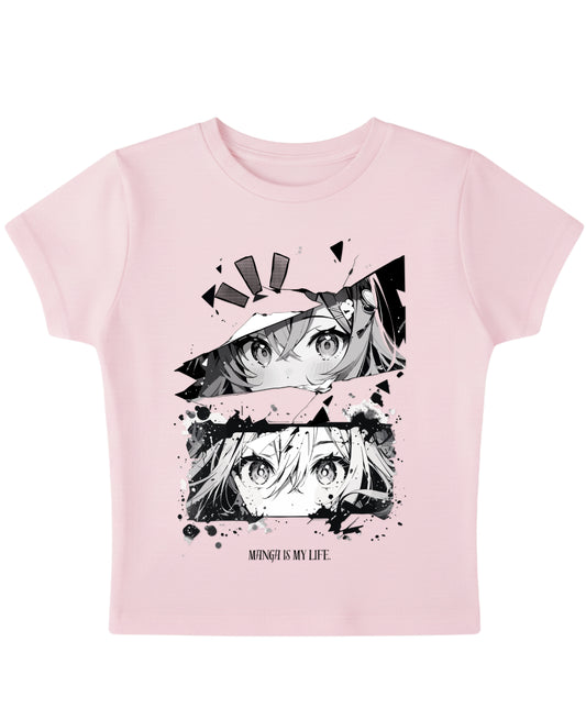 Baby Pink Baby Tee Front Design