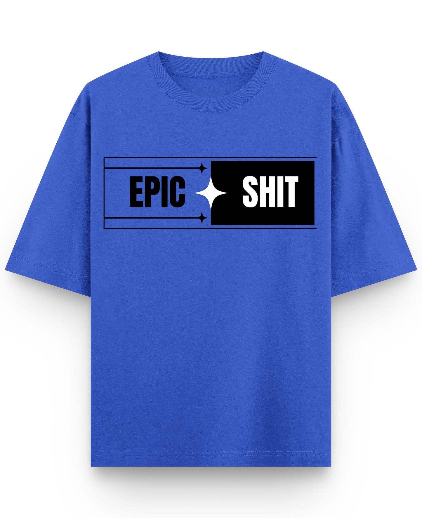 Royal Blue Oversized T-Shirt Front Design