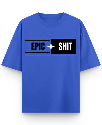 Royal Blue Oversized T-Shirt Front Design