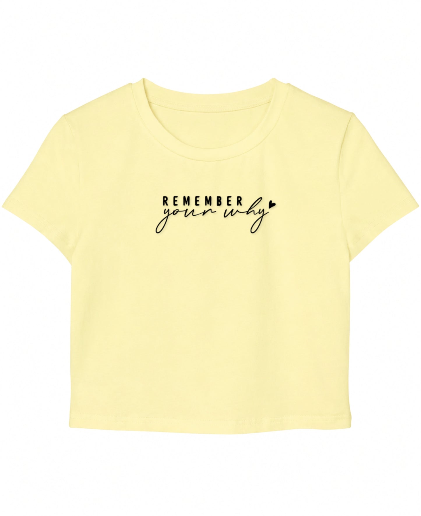 Butter Yellow Baby Tee Front Design