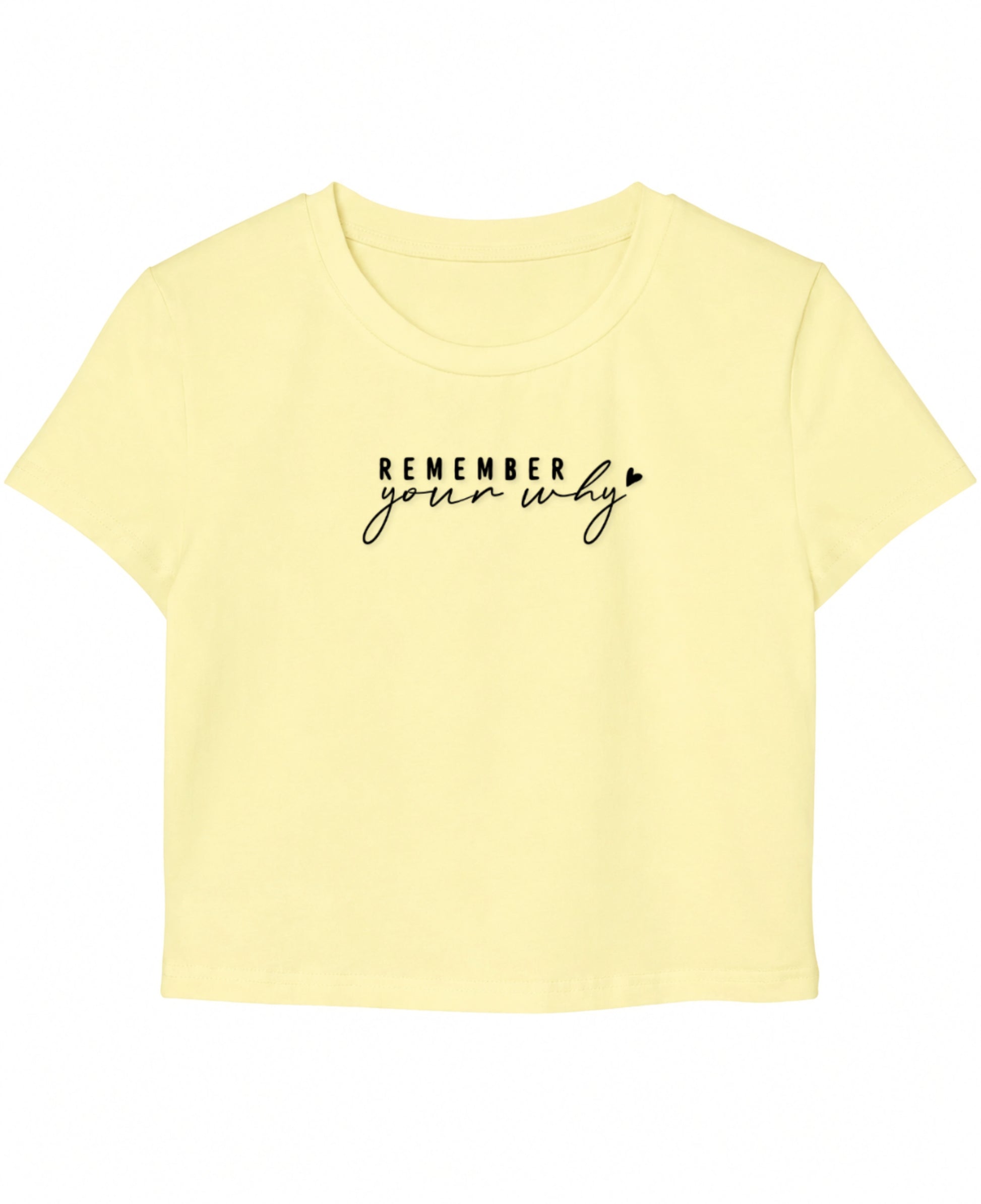 Butter Yellow Baby Tee Front Design