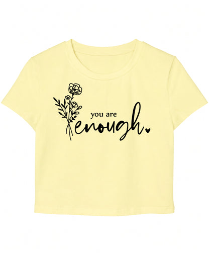 Butter Yellow Baby Tee Front Design