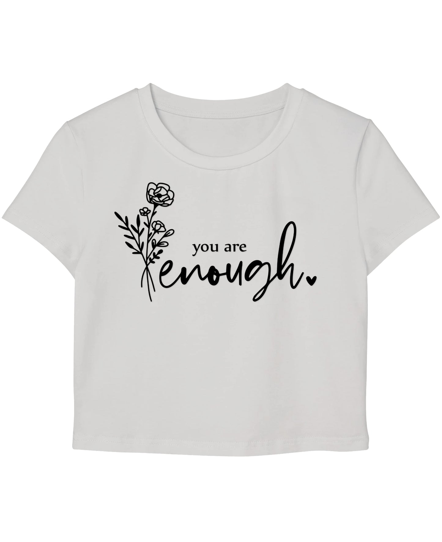 White Baby Tee Front Design