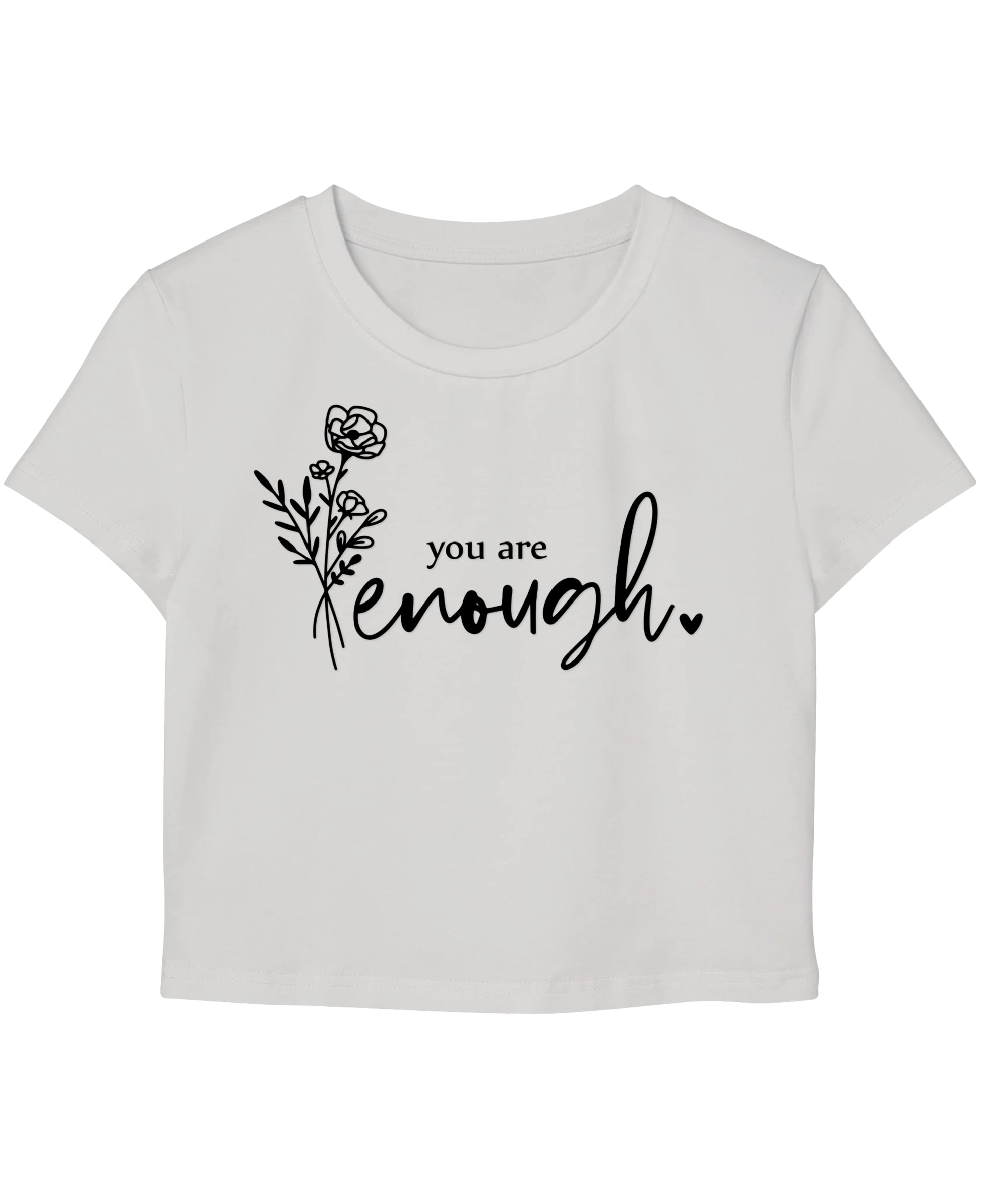 White Baby Tee Front Design