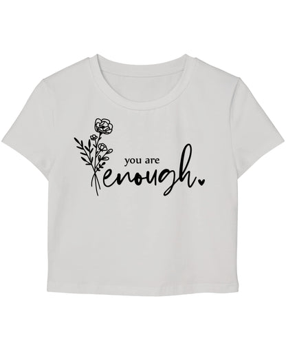White Baby Tee Front Design