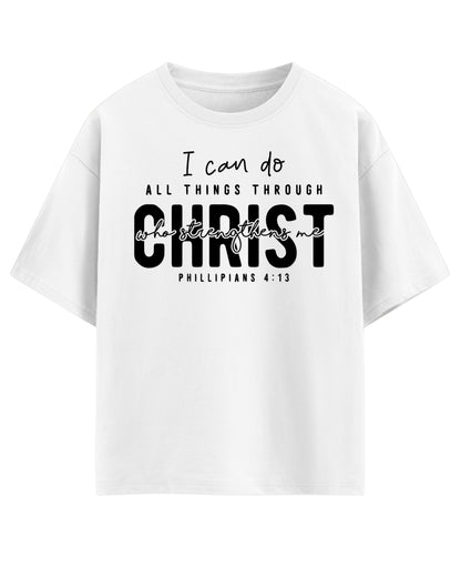 White Oversized T-shirt Front Design