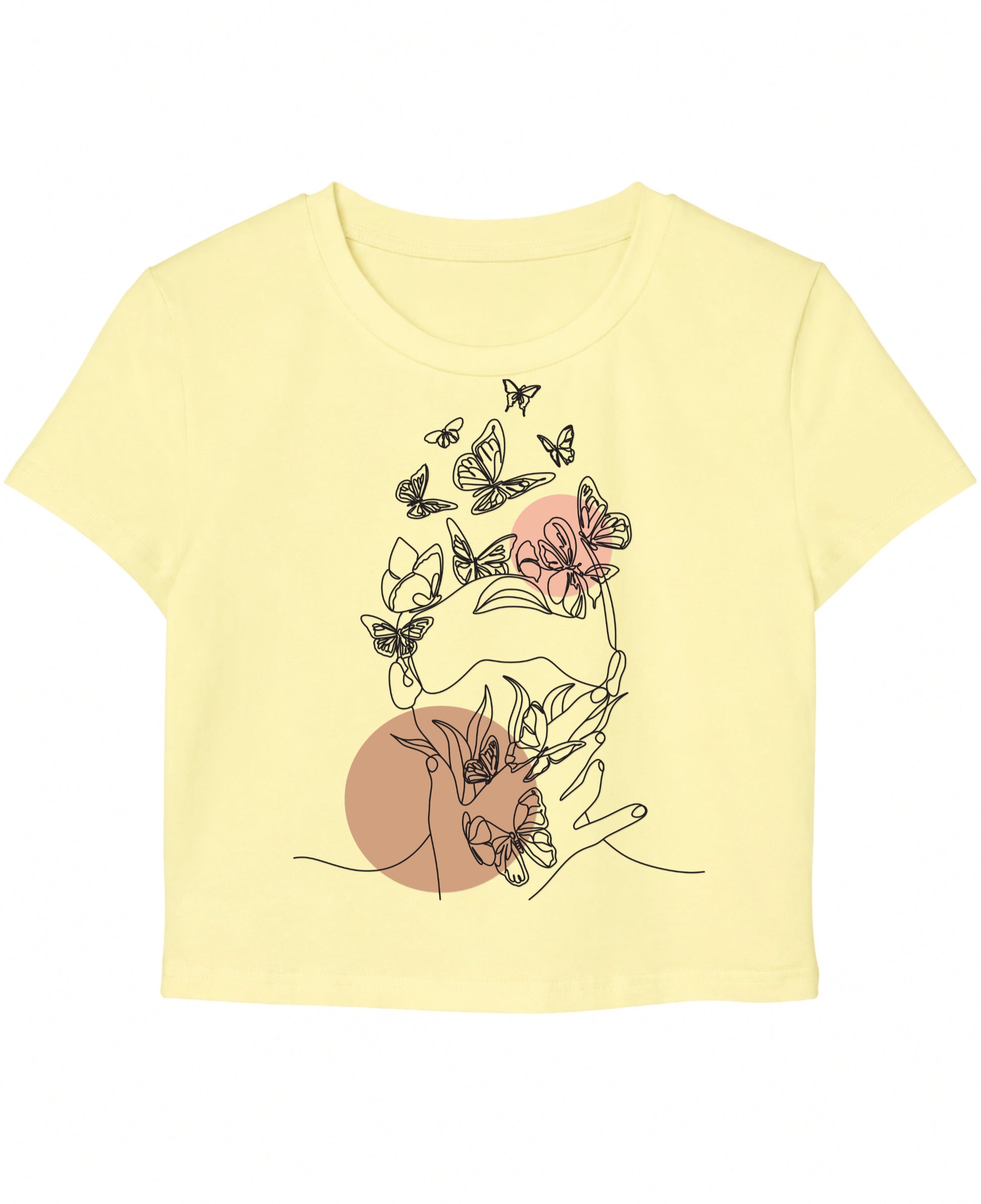 Butter Yellow Baby Tee Front Design